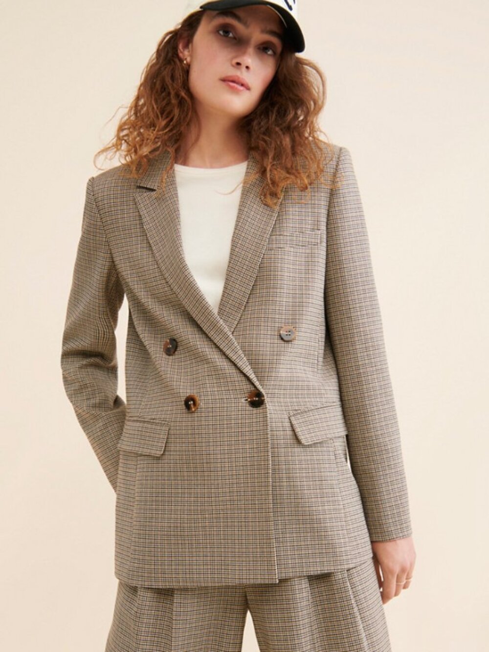 ASTR The Label Milani Houndstooth Jacket (PART OF A 2-PC SET)